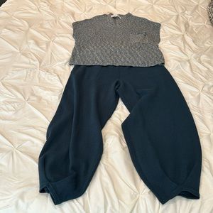 FP Beach Freya Sweater Set in Varsity Navy Combo.